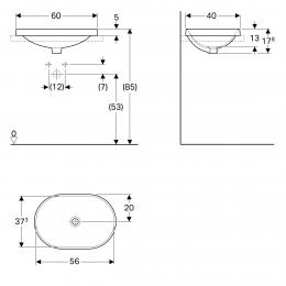 Умивальник GEBERIT VariForm 500.731.01.2: 2