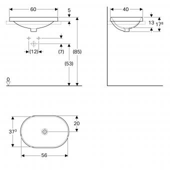 Умивальник GEBERIT VariForm 500.731.01.2: 2