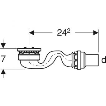 Сифон для душових піддонів GEBERIT Sestra, висота гідрозатвору 30 мм 550.019.00.1: 2