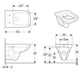 Унітаз підвісний Geberit Selnova Square 500.275.01.1: 2