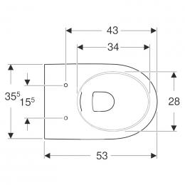 Підвісний унітаз Geberit Selnova 500.694.01.2 + сидіння soft-close 500.335.01.1: 2
