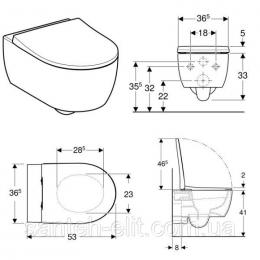 Унітаз підвісний безободковий сид.soft Geberit iCon Rimfree 500.784.01.1: 3