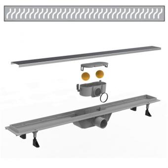 Душовий трап з ґратами хвиля 90 см VOLLE 90-22-803: 3