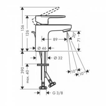 Змішувач для раковини HANSGROHE VERNIS BLEND 71550000: 2