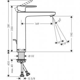 Змішувач для раковини HANSGROHE VERNIS BLEND 71552000: 2