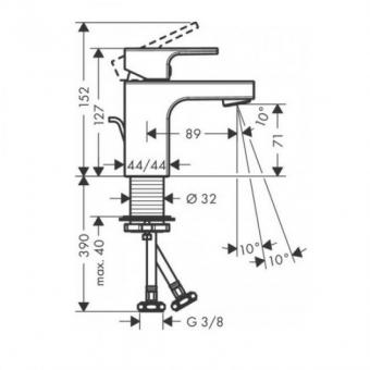 Змішувач для раковини HANSGROHE Vernis Shape 71560670: 2