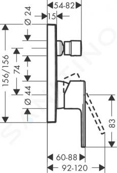 Змішувач для ванни HANSGROHE Vernis Shape 71468000: 2