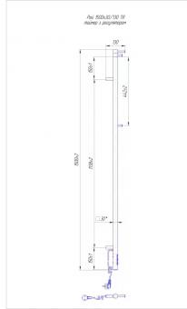 Рушникосушарка електрична MARIO Рей Кубо-І 1500х30/130 TR (2.2.1203.16.Р): 2