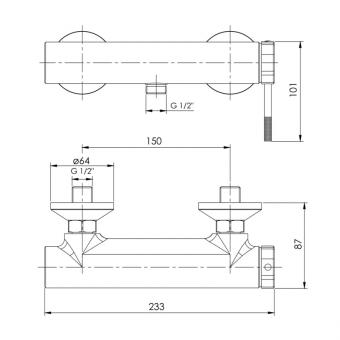 Змішувач для душу IMPRESE BRENTA ZMK081906080: 2