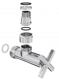 Кран кутовий LARIS 1/2" - 3/4" ЕЛІТ 2ШТ. (ZZ-4704) 71401042: 3