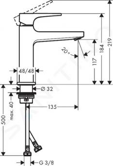 Змішувач для раковини HANSGROHE METROPOL EcoSmart білий матовий 32507700: 2