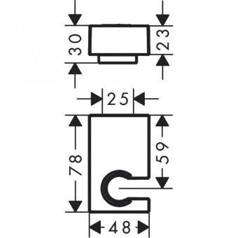 Тримач HANSGROHE Porter E, білий матовий 28387700: 3