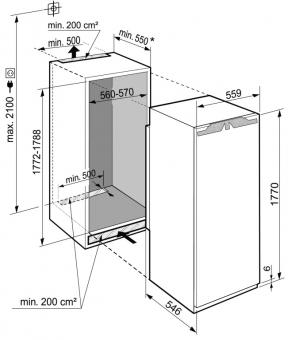 Вбудований холодильник LIEBHERR IRf 5101: 5