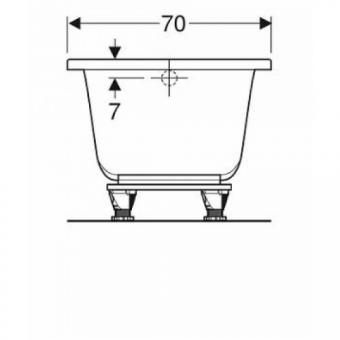 Ванна акрилова KOLO SUPERO 150x70 + ніжки 5341000: 2