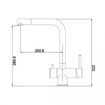 Змішувач для кухні FABIANO FKM 317 SS Inox 8231.401.0227: 2