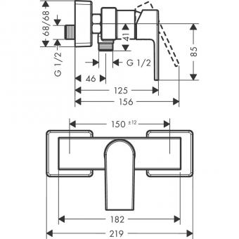 Змішувач для душу HANSGROHE VERNIS SHAPE 71650000: 2