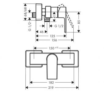 Змішувач для душу HANSGROHE VERNIS SHAPE 71650670: 2