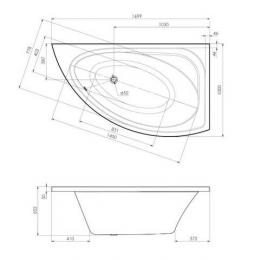 Ванна акрилова IMPRESE BLATNA 170х100 BLATNA170L: 2