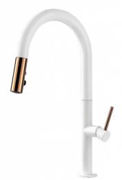 Змішувач для кухні Rea Apollo white/rose gold REA-B9603: 1