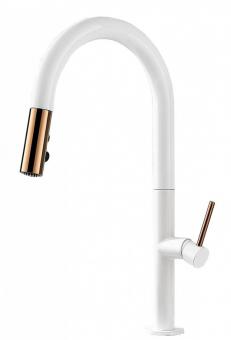 Змішувач для кухні Rea Apollo white/rose gold REA-B9603: 1