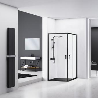 Душова кабіна Rea Punto 90x90 black безпечне скло, прозоре REA-K4801: 2