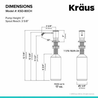 Дозатор рідкого мила KRAUS KSD-80CH: 3