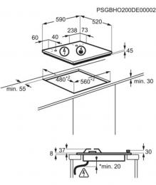 Варильна поверхня газова AEG HKB64420NB: 3