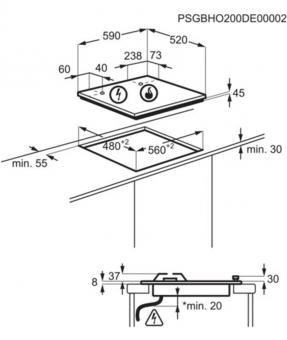 Варильна поверхня газова AEG HKB64420NB: 3