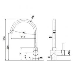 Змішувач для кухні Fabiano FKM 39 SS Beige 8232.401.0236: 2