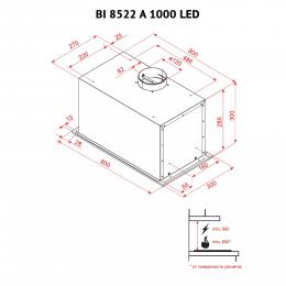 Витяжка Perfelli BI 8522 A 1000 I LED: 4