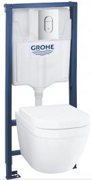 Комплект інсталяція GROHE Solido 4в1 + унітаз Grohe EuroCeramic сид. soft-close 39536000: 1