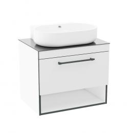 Шафка підвісна IMPRESE BLACK EDGE + умивальник 70 см f32117W: 1