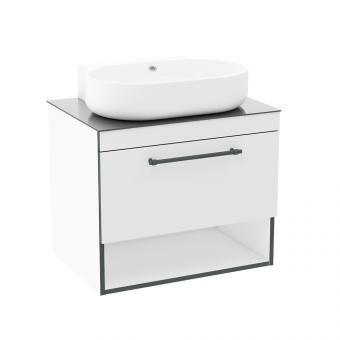 Шафка підвісна IMPRESE BLACK EDGE + умивальник 70 см f32117W: 1