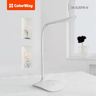 Розумна настільна лампа LED ColorWay CW-DL06FPB-W: 2