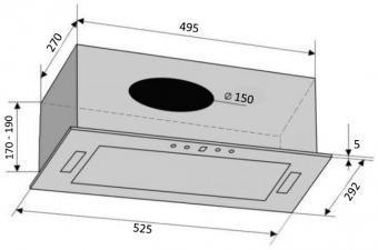 Витяжка VENTOLUX PUNTO 52 X (700) PB PC: 3