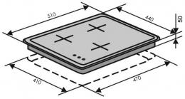 Варильна поверхня газова VENTOLUX HG430-G3G CS (WH): 6