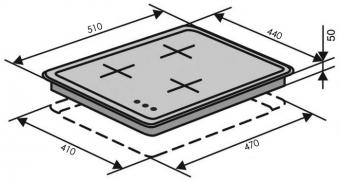 Варильна поверхня газова VENTOLUX HG430-G3G CS (WH): 6