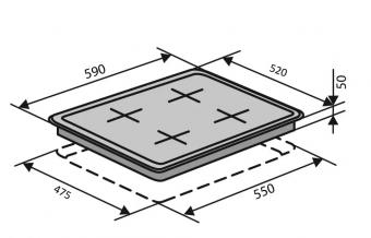 Варильна поверхня газова VENTOLUX HG640-DA3 CS (X): 4