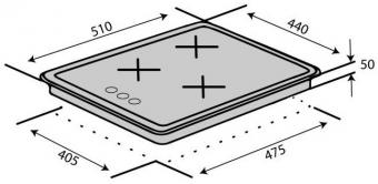 Варильна поверхня газова VENTOLUX HG430-G3G CEST (BK): 6