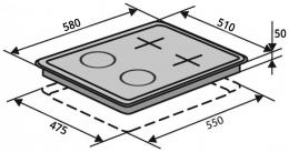 Варильна поверхня комбінована VENTOLUX HG622 B2 S (X): 6