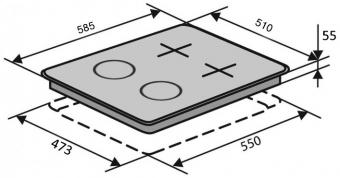 Варильна поверхня комбінована VENTOLUX HG622 B9G RCS I (BK): 7