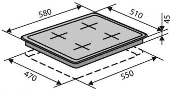 Варильна поверхня газова VENTOLUX HG640 B2 S (WH): 4