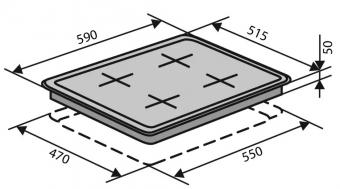 Варильна поверхня газова VENTOLUX HSF640-T3G CS (BK): 4