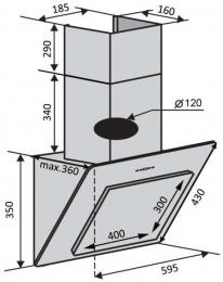 Витяжка VENTOLUX FIORE 60 BG (700) PB: 5