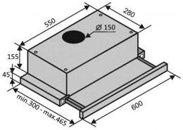 Витяжка VENTOLUX GARDA 60 INOX (900) LED: 5