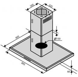 Витяжка VENTOLUX ISOLA ITALIA 90 BG (1200) TRC: 4