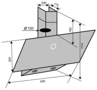 Витяжка VENTOLUX MIRROR 60 BG (700) TRC: 2