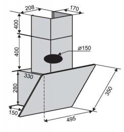 Витяжка VENTOLUX MODENA 50 BK (700) PB: 5