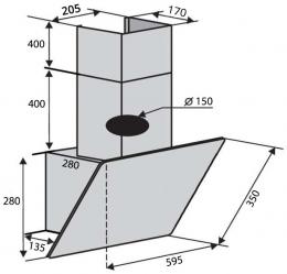 Витяжка VENTOLUX MODENA 60 BK (950) PB: 5