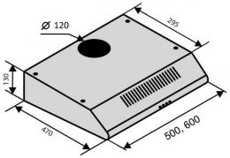Витяжка VENTOLUX PARMA 50 INOX: 5